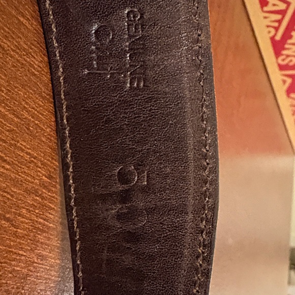 Genuine Calf Leather Belt Men’s Size 50 Brown Dress Belt XL Plus Size - Picture 3 of 3